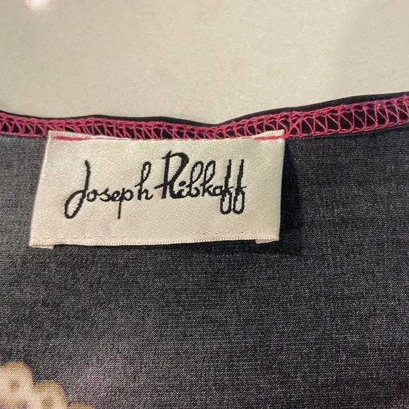 Vintage Joseph Ribkoff Y2K Chains Leopard Print Lettuce Hem Wrap Dress Size M - Picture 8 of 10